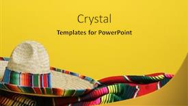  Presentation with mexican - Slides having mexican-sombrero-on-a-colorful background and a yellow colored foreground