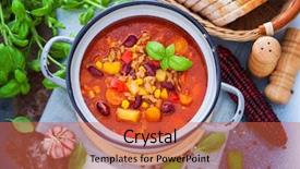  Presentation with mexican chili - PPT layouts enhanced with mexican soup like chili con background and a red colored foreground