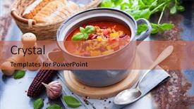  Presentation with mexican chili - PPT theme consisting of mexican soup like chili con background and a red colored foreground