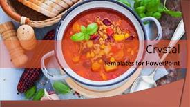  Presentation with mexican chili - Colorful PPT theme enhanced with mexican soup like chili con backdrop and a red colored foreground