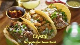  Presentation with tacos - Cool new presentation with mexican street tacos with barbacoa backdrop and a tawny brown colored foreground