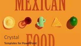  Presentation with food fiesta - Slide set enhanced with mexican-style-concept-on-orange background and a gold colored foreground