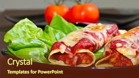  Presentation with deafblindness style animated - Theme enhanced with mexican style enchiladas dish background and a tawny brown colored foreground