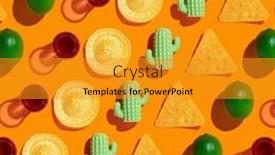  Presentation with top fiesta - Slide deck with mexican-style-pattern-on-orange background and a  colored foreground