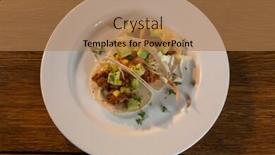  Presentation with tacos - Beautiful slide deck featuring mexican-tacos-in-plate backdrop and a coral colored foreground
