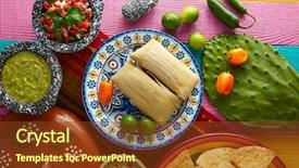  Presentation with sauces - Beautiful PPT layouts featuring mexican tamale tamales of corn backdrop and a tawny brown colored foreground