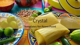  Presentation with mexican chili - Colorful PPT theme enhanced with mexican tamale tamales of corn backdrop and a  colored foreground