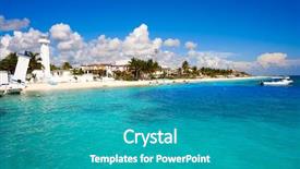  Presentation with maya - PPT layouts featuring mexican village - puerto morelos beach in mayan background and a teal colored foreground