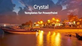  Presentation with maya - Slide deck featuring mexican village - puerto morelos beach sunset background and a ocean colored foreground