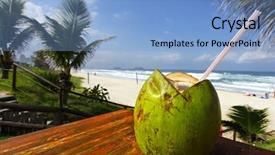  Presentation with coconut - Beautiful slide deck featuring child eating healthy food backdrop and a lemonade colored foreground