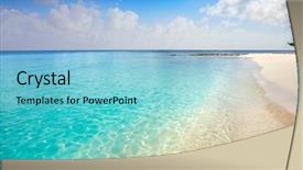  Presentation with maya - Slide deck with mexican water - cozumel island playa palancar beach background and a light blue colored foreground