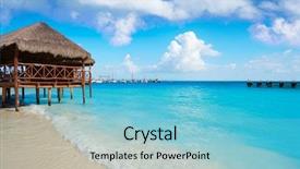  Presentation with maya - Slides with mexican water - riviera maya maroma caribbean beach background and a light blue colored foreground