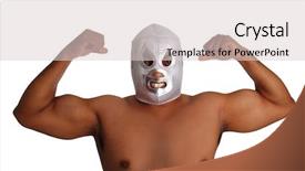  Presentation with mexican culture - Slide deck consisting of mexican wrestling mask silver fighter background and a lemonade colored foreground