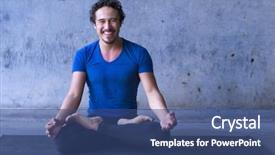  Presentation with mexican - Beautiful slide deck featuring mexican yoga teacher meditating backdrop and a ocean colored foreground