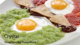  Presentation with corn - Colorful PPT layouts enhanced with divorcio - huevos divorciados fried eggs backdrop and a mint green colored foreground