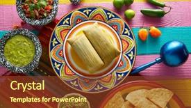  Presentation with sauces - Beautiful theme featuring mexican tamale tamales of corn backdrop and a tawny brown colored foreground
