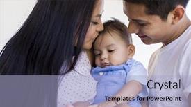  Presentation with mexican - Theme enhanced with young mexican family expressing love background and a light blue colored foreground