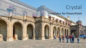  Presentation with mexico city - PPT theme featuring mexico-city-december-27-2016 background and a light blue colored foreground