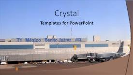  Presentation with airport city - Audience pleasing presentation theme consisting of mexico-city-may-1-international backdrop and a light blue colored foreground