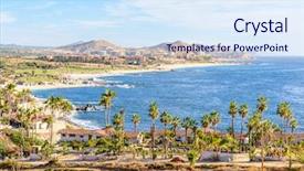  Presentation with mexico - Presentation theme having mexico coastline with beautiful view background and a sky blue colored foreground