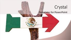  Presentation with mexico flag - Presentation design having mexico flag isolated on white background and a lemonade colored foreground