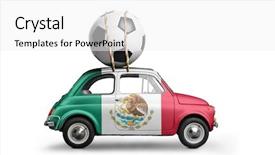  Presentation with mexico flag - Audience pleasing presentation design consisting of mexico flag on car delivering backdrop and a white colored foreground