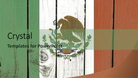  Presentation with mexico flag - Cool new slide set with mexico flag on wooden background backdrop and a  colored foreground