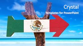  Presentation with mexico flag - Amazing presentation having mexico flag wooden sign backdrop and a cobalt blue colored foreground