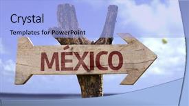  Presentation with spanish - Presentation featuring mexico in spanish wooden sign background and a light blue colored foreground