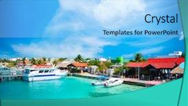  Presentation with mexico cancun - Colorful PPT theme enhanced with mexico isla mujeres cancun backdrop and a light blue colored foreground