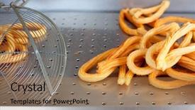  Presentation with churros - Amazing presentation having mexico oil - churros fried crullers spanish flour backdrop and a  colored foreground