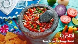 Presentation with mexico - Audience pleasing PPT layouts consisting of mexique - pico de gallo sauce backdrop and a tawny brown colored foreground
