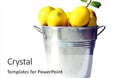  Presentation with lemons - Slide deck featuring meyer organics - lemons lemons in a steel background and a white colored foreground
