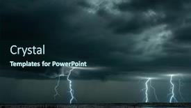  Presentation with tornado - Colorful theme enhanced with mezocyclone-lightning-storm-with-dark backdrop and a navy blue colored foreground