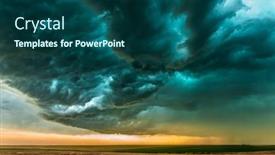  Presentation with oklahoma - Slides with mezocyclone-storm-with-dark-gray background and a ocean colored foreground