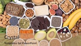  Presentation with magnesium - Slide deck with mg - food rich in magnesium top background and a coral colored foreground