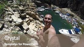  Presentation with selfie - Slide deck consisting of mg - man taking a selfie background and a  colored foreground