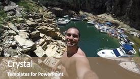  Presentation with selfie - Theme having mg - man taking a selfie background and a  colored foreground