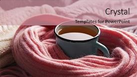  Presentation with tea estates in munnar kerala - Audience pleasing theme consisting of mg - mug of tea wrapped backdrop and a coral colored foreground