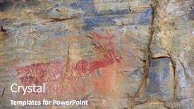  Presentation with rock - Slide set featuring mg - rock drawing of cerca grande background and a coral colored foreground