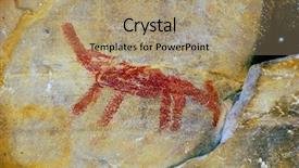  Presentation with rock - Colorful presentation design enhanced with mg - rock drawing of cerca grande backdrop and a coral colored foreground