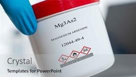  Presentation with magnesium - PPT theme with mg3as2-magnesium-arsenide-cas-12044 background and a light gray colored foreground