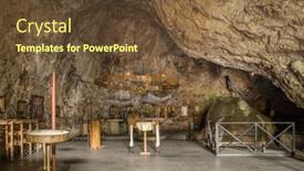  Presentation with orthodox - Presentation design with mghvimevi-georgian-orthodox-monastery background and a tawny brown colored foreground