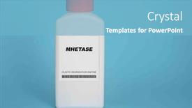  Presentation with enzyme - Theme with mhetase-sample-of-plastic-eating background and a light blue colored foreground