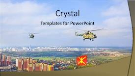  Presentation with helicopter - Theme featuring mi 8 - helicopter with military flag background and a light blue colored foreground