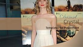  Presentation with magnolia - Presentation theme having mia-wasikowska-at-the-magnolia background and a  colored foreground