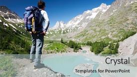  Presentation with mont blanc - Audience pleasing slides consisting of miage lake mont blanc backdrop and a  colored foreground