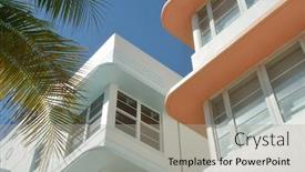  Presentation with art deco - Beautiful slides featuring miami-art-deco-district backdrop and a light gray colored foreground