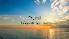  Presentation with atlantic - Presentation theme enhanced with miami beach - sunrise over atlantic ocean fl background and a coral colored foreground