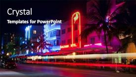  Presentation with art deco - Theme with miami-beach-circa-july-2009 background and a  colored foreground